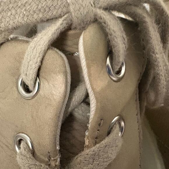 Naked Feet Essex Leather Platform Sneakers Beige Taupe Women’s 8M - Picture 3 of 16